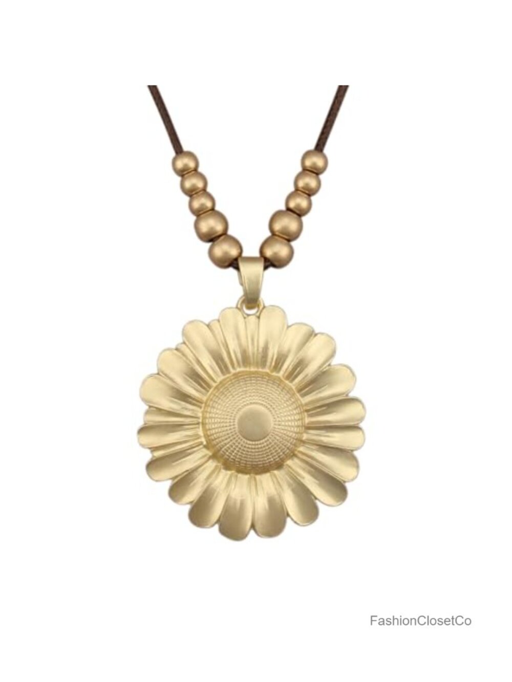 Boho Faux Leather Circle Pendant Necklace Long Rope Cord Statement Jewelry